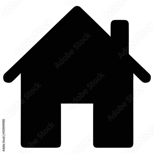 house icon on black background with home and property symbols vector.