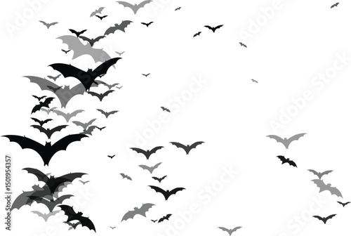 Vector Halloween Bat Silhouette – Ideal for Party Flyers and Seasonal Graphics.