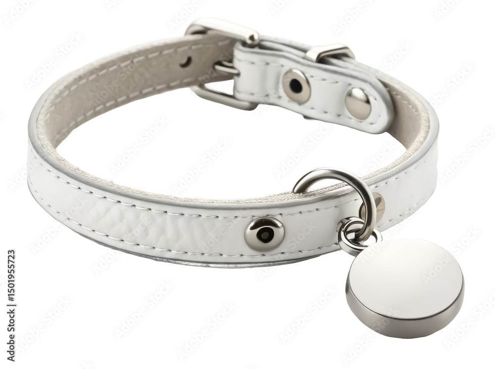 Obraz premium Pet ID collar tag png engraved pet tag png dog name tag png identification tag for pets png collar accessory png transparent background