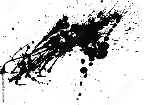 Halloween Vector Blood Splatter - Grunge Splashes and Scary Stains