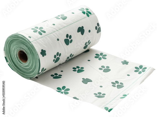 Pet waste bag roll png dog poop bags png biodegradable pet waste bags png disposable poop rolls png eco-friendly waste solution png transparent background