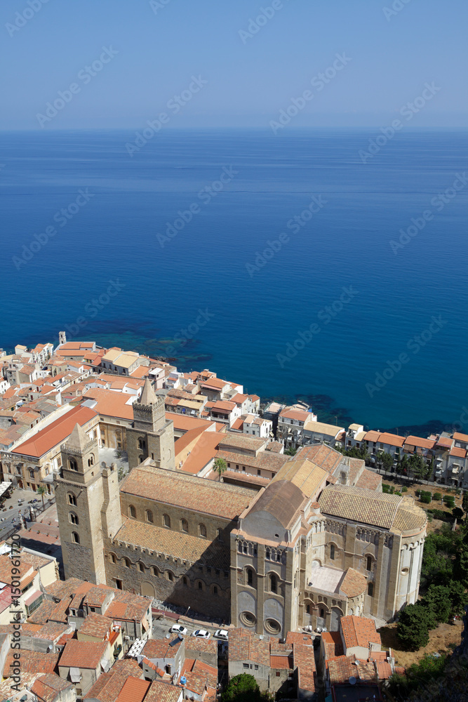 Aerial view of Cefalù, Sicily, Italy Aerial view of Cefalù, Sicily, Italy