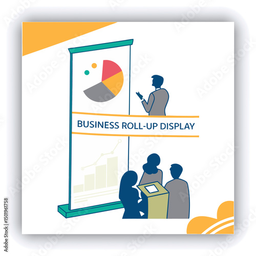 Computer display on a work desk featuring a web design studio page with floating website creation modules, surrounded by empty space for advertising text – ideal for showcasing digital design