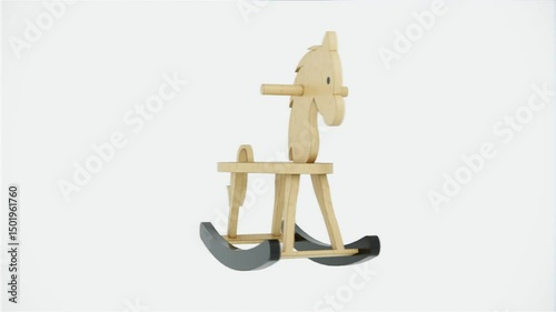 wooden rocking horse for kids