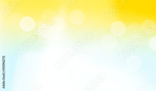 Summer yellow with blue abstract background blur