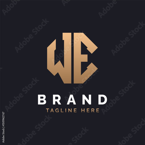 WE Logo Design. Modern, Minimal, Elegant and Luxury WE Logo. Alphabet Letter WE Logo Design for Brand Corporate Business Identity.
