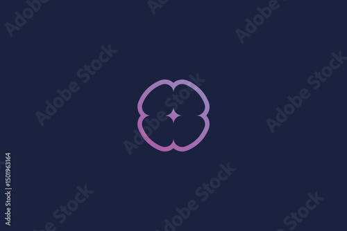 flower logo icon design template with vector star inspiration logo