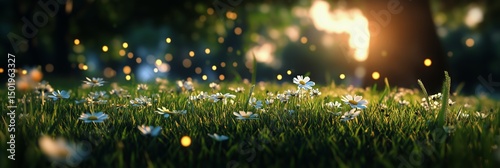 Colorful Wildflowers Bloom in a Sunny Meadow During Springtime in a Tranquil ...