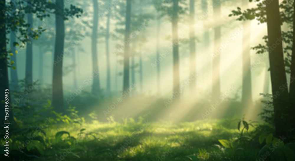 Obraz premium Forest with Sunlight