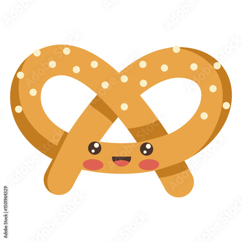 Pretzel kawaii food