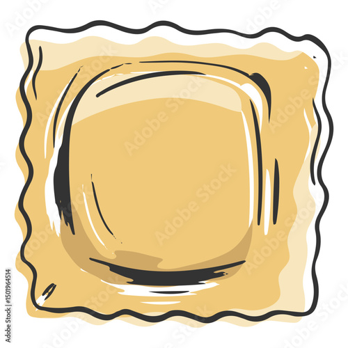 Pasta drawn ravioli
