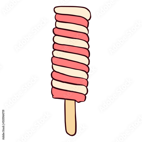 Swirl popsicle illustration