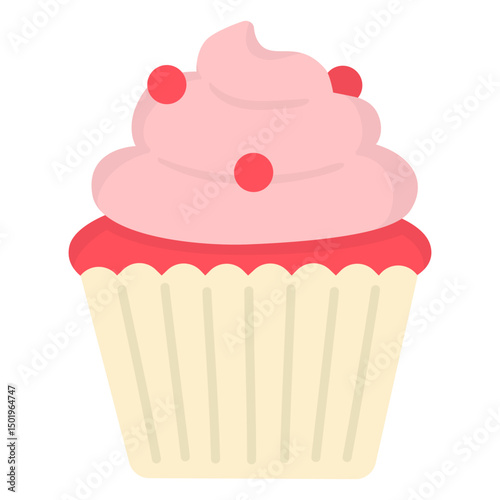 Cupcake candy swirl topping flat