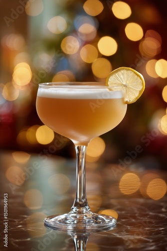 Refreshing Citrus Drink Served in a Tall Glass With Vibrant Bokeh Background ...