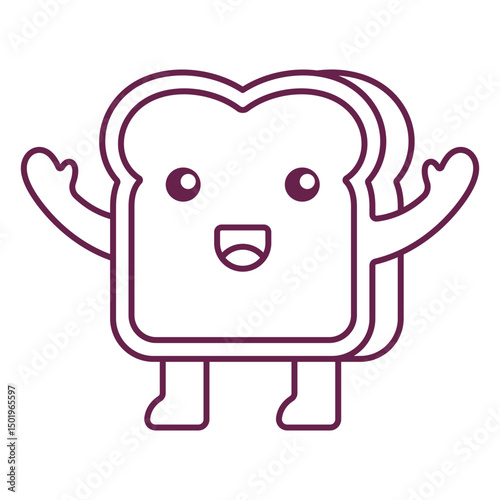 Kawaii toast stroke