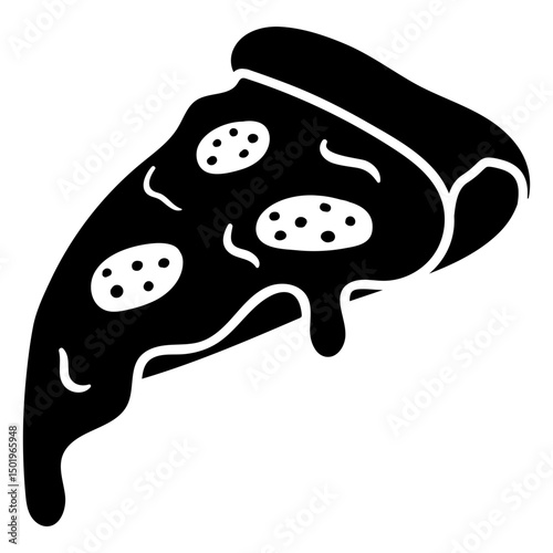Pepperoni pizza cut out