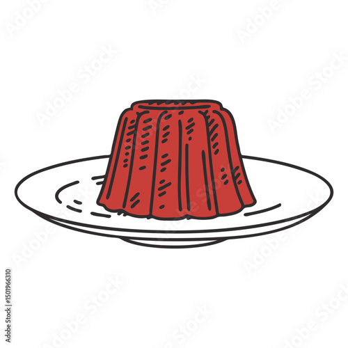 Jello on plate illustration
