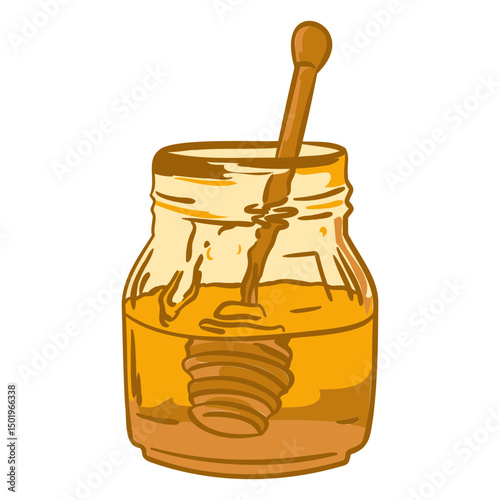 Sweet honey food jar