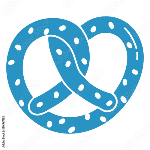 Pretzel circus cut out icon