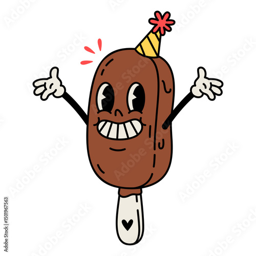 Popsicle retro cartoon birthday