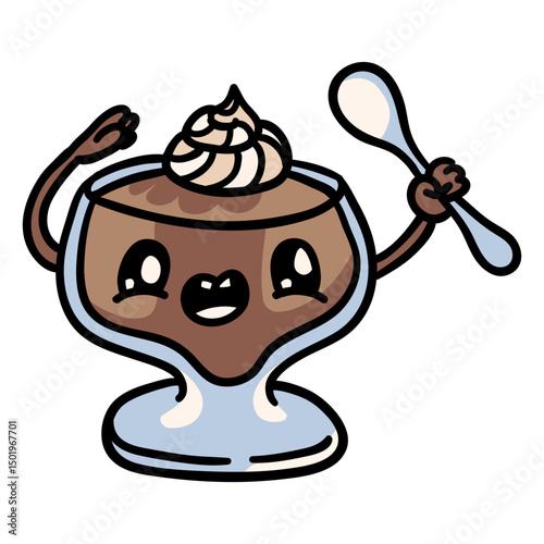 Chocolate dessert cartoon cup