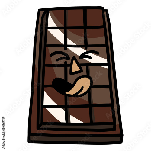 Chocolate bar cartoon character