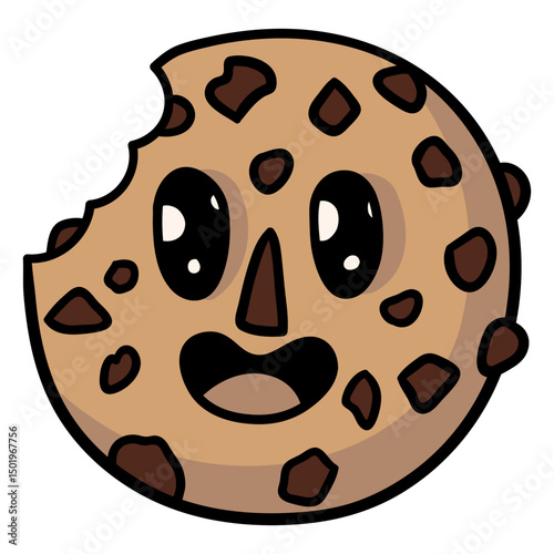 Chocolate cookie cartoon character