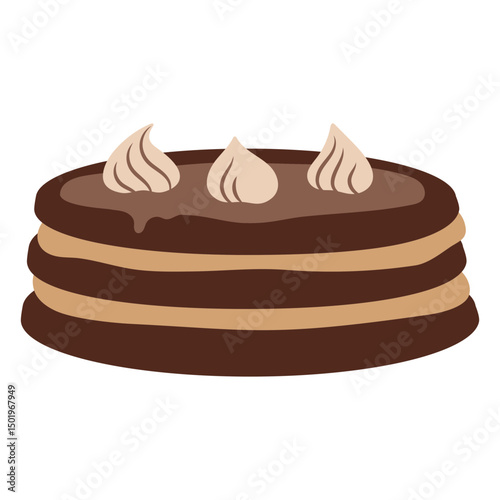 Cake flat chocolate