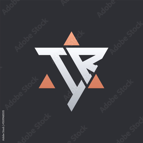 Modern IR Letter Logo Design with Geometric Triangle Elements. IR Logo Initials