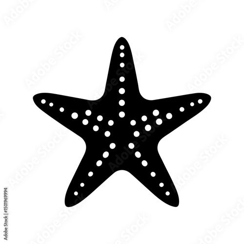 common starfish or sea star fish marine life flat vector art