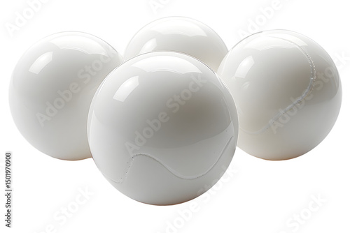 White spheres with closeup, and studio.