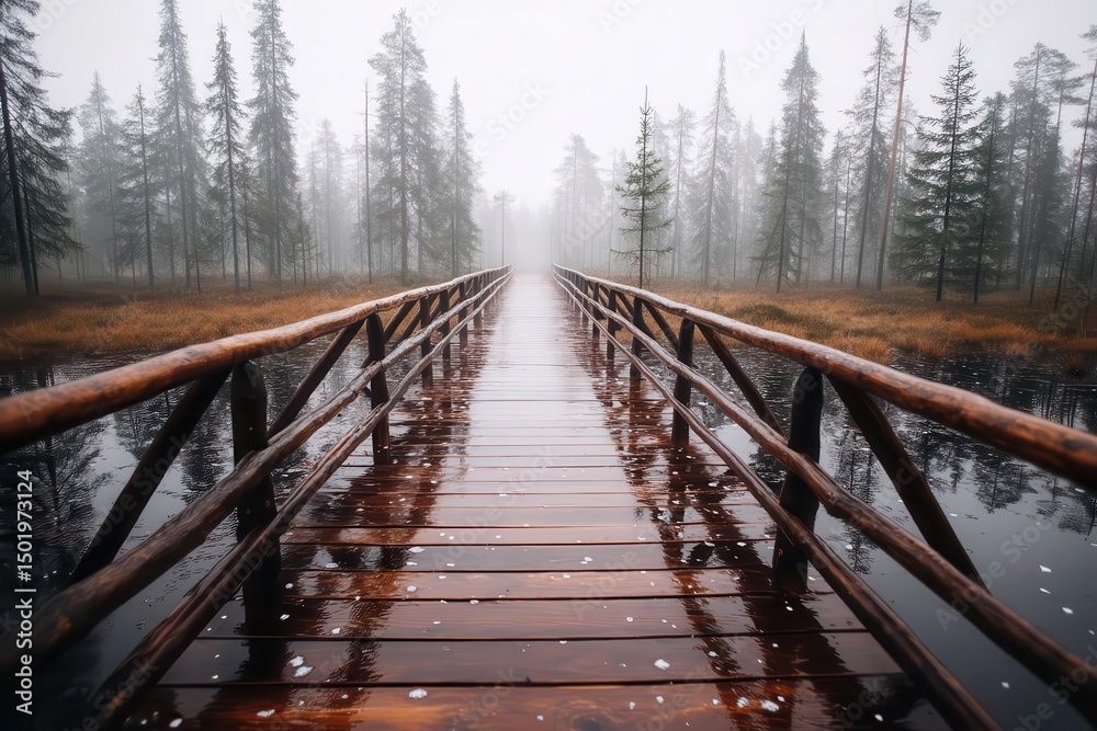 Obraz premium The sunlit forest and tranquil scene of the lakeside nature trail path make for a peaceful walk