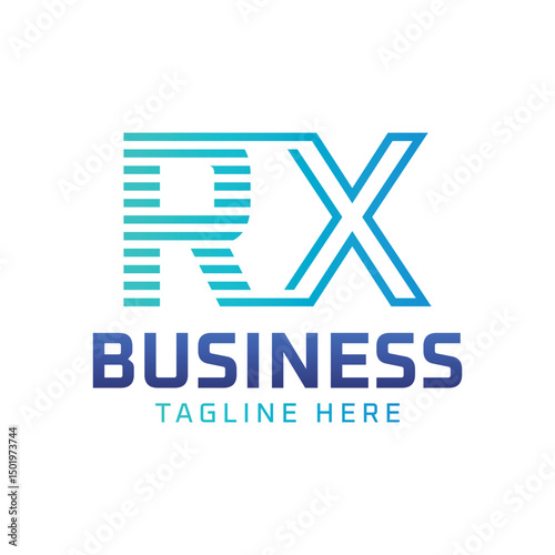 RX Logo Design. Sleek Modern Letter RX Logo for Business