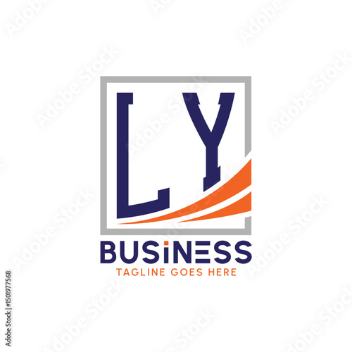 Letter LY Business Logo. Modern LY Logo for Corporate Branding. LY Growth Success Logo