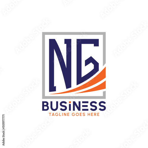 Letter NG Business Logo. Modern NG Logo for Corporate Branding. NG Growth Success Logo