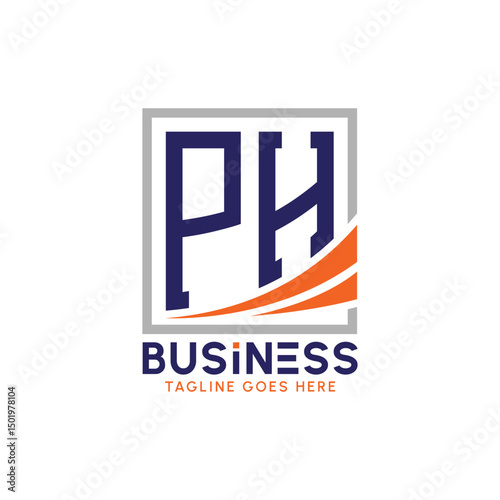 Letter PH Business Logo. Modern PH Logo for Corporate Branding. PH Growth Success Logo