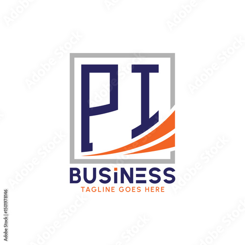 Letter PI Business Logo. Modern PI Logo for Corporate Branding. PI Growth Success Logo