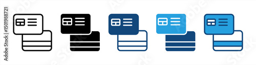 Credit Card icon sheet multiple style collection