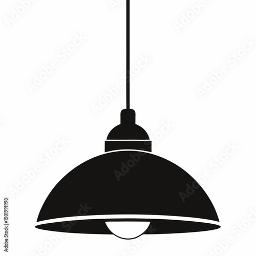 Vector illustration of a modern hotel service bell lamp on a metal tray