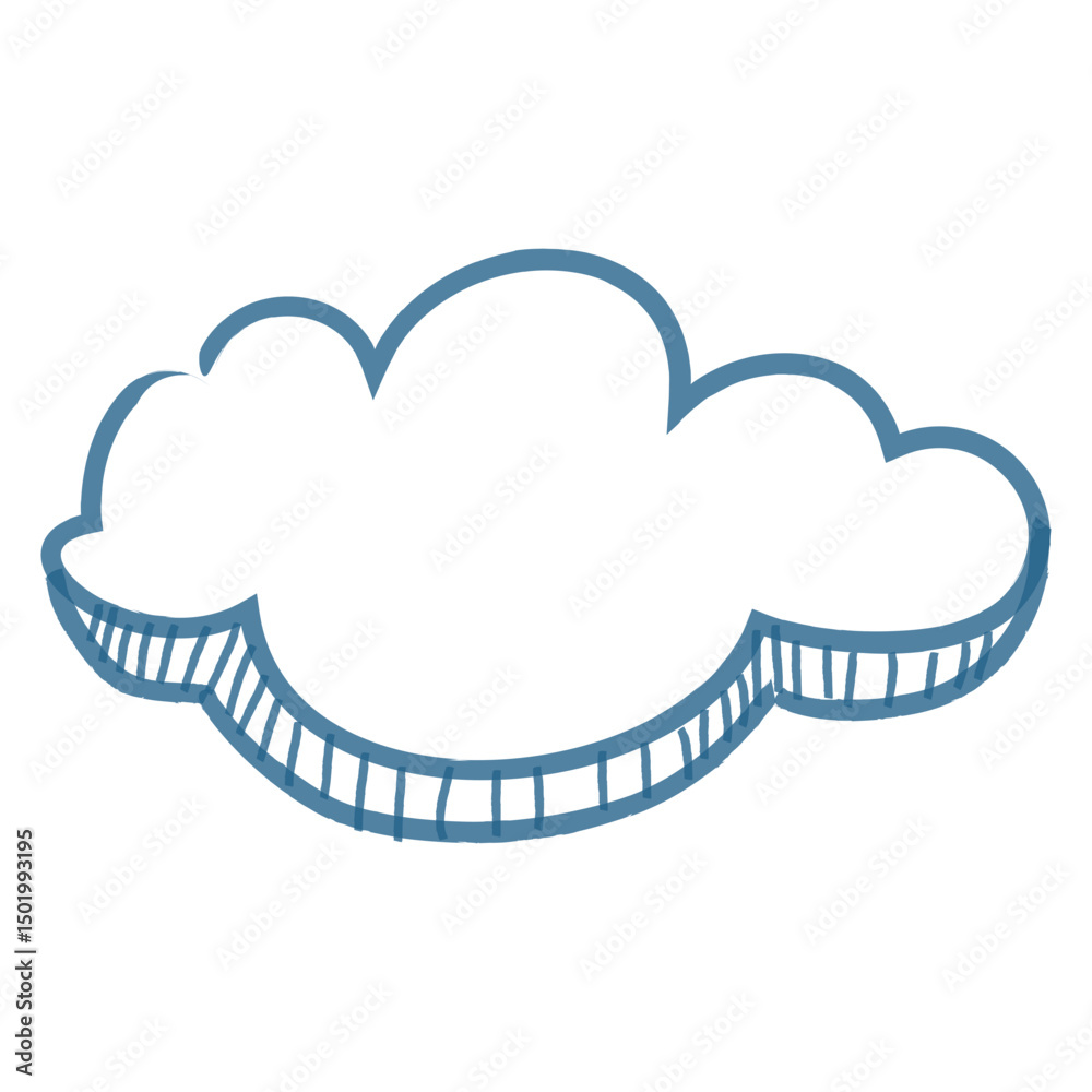 Brush drawing cloud message