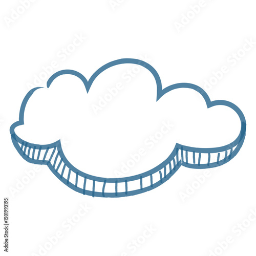Brush drawing cloud message