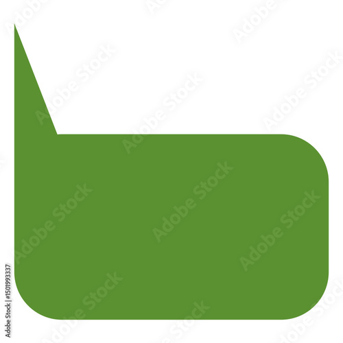 Green flat dialog box