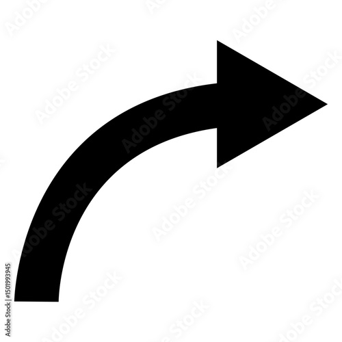 Curve right arrow