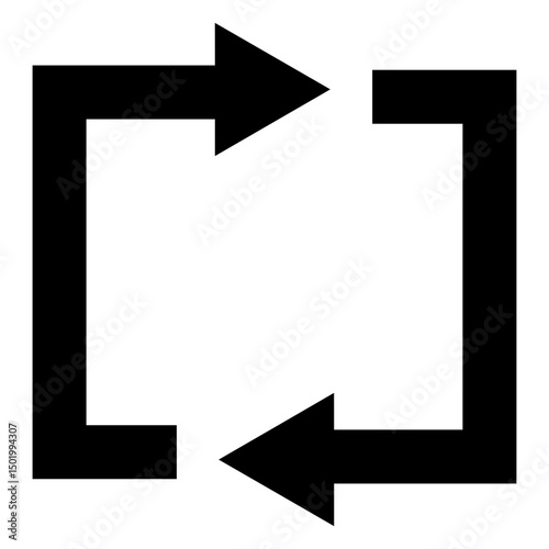Square recycled arrow