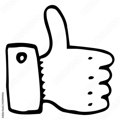 Like thumb doodle icon