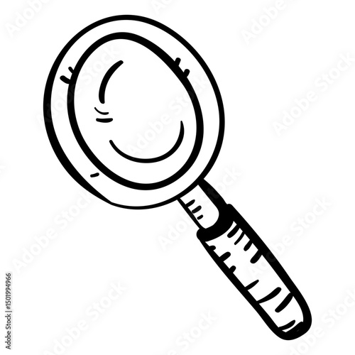 Magnifying glass doodle business doodle