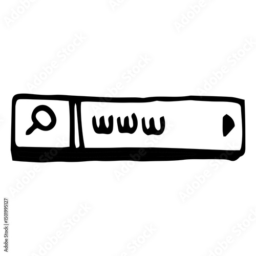 Web address bar doodle icon