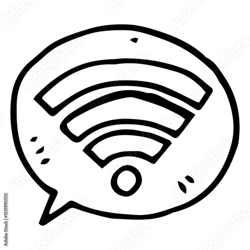 Wifi doodle icon