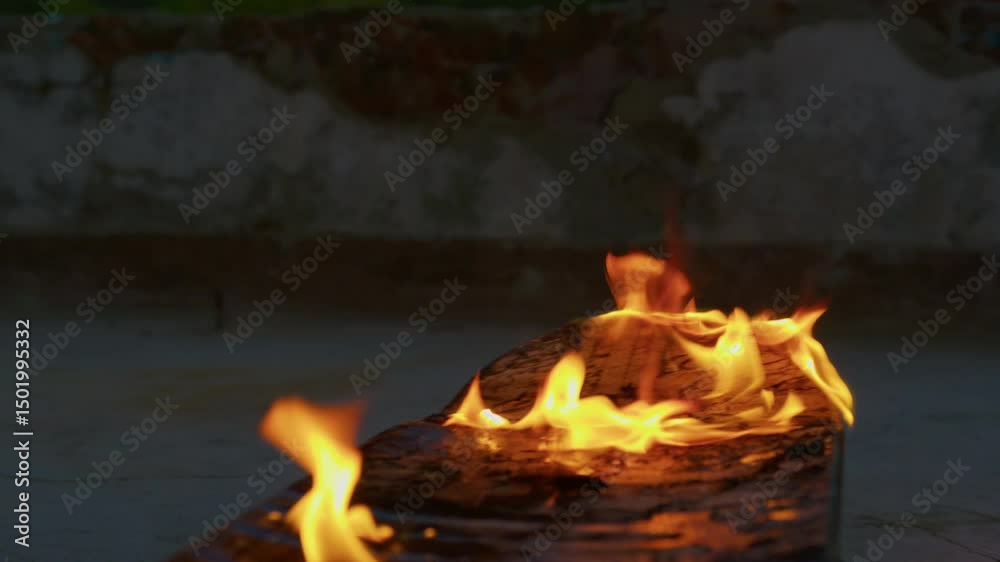 Skateboard on Fire Action