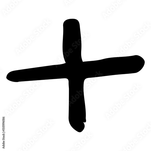 Addition sign doodle icon
